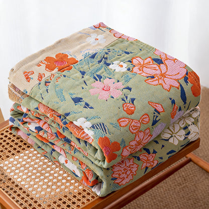 Couette en gaze multicolore à motifs floraux printaniers Ownkoti - image 2