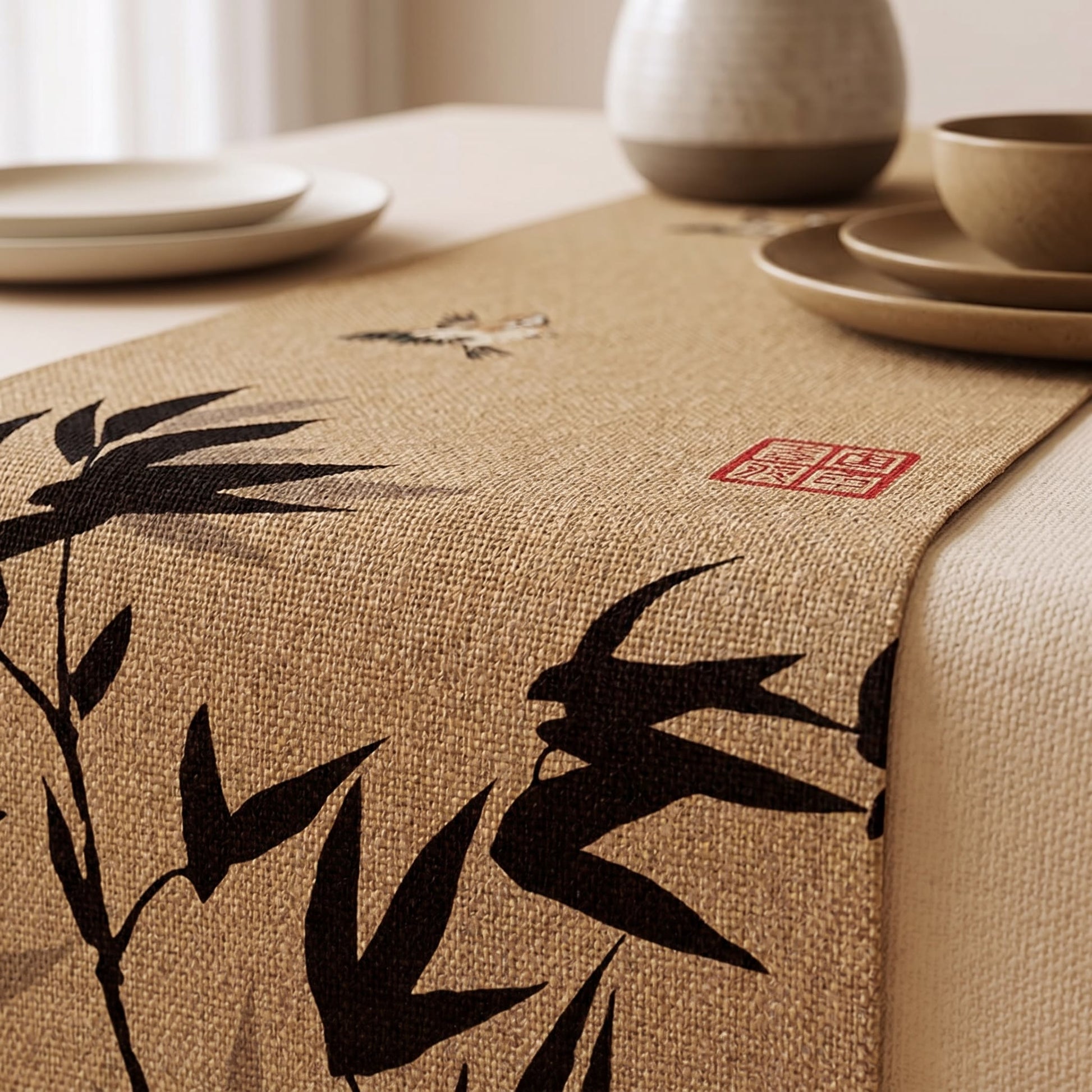 Chemin de table Ownkoti Ink-Wash Bamboo Charm - image 4