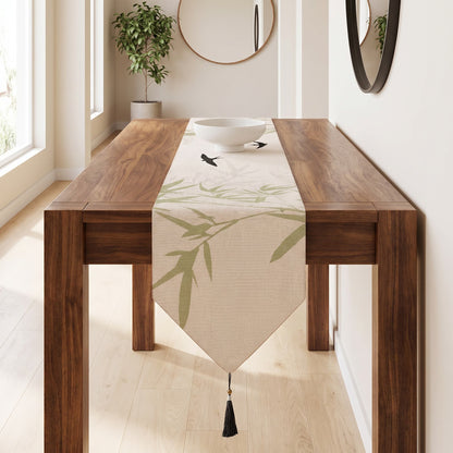 Chemin de table Ownkoti Bamboo & Swallow Ink Wash - image 1