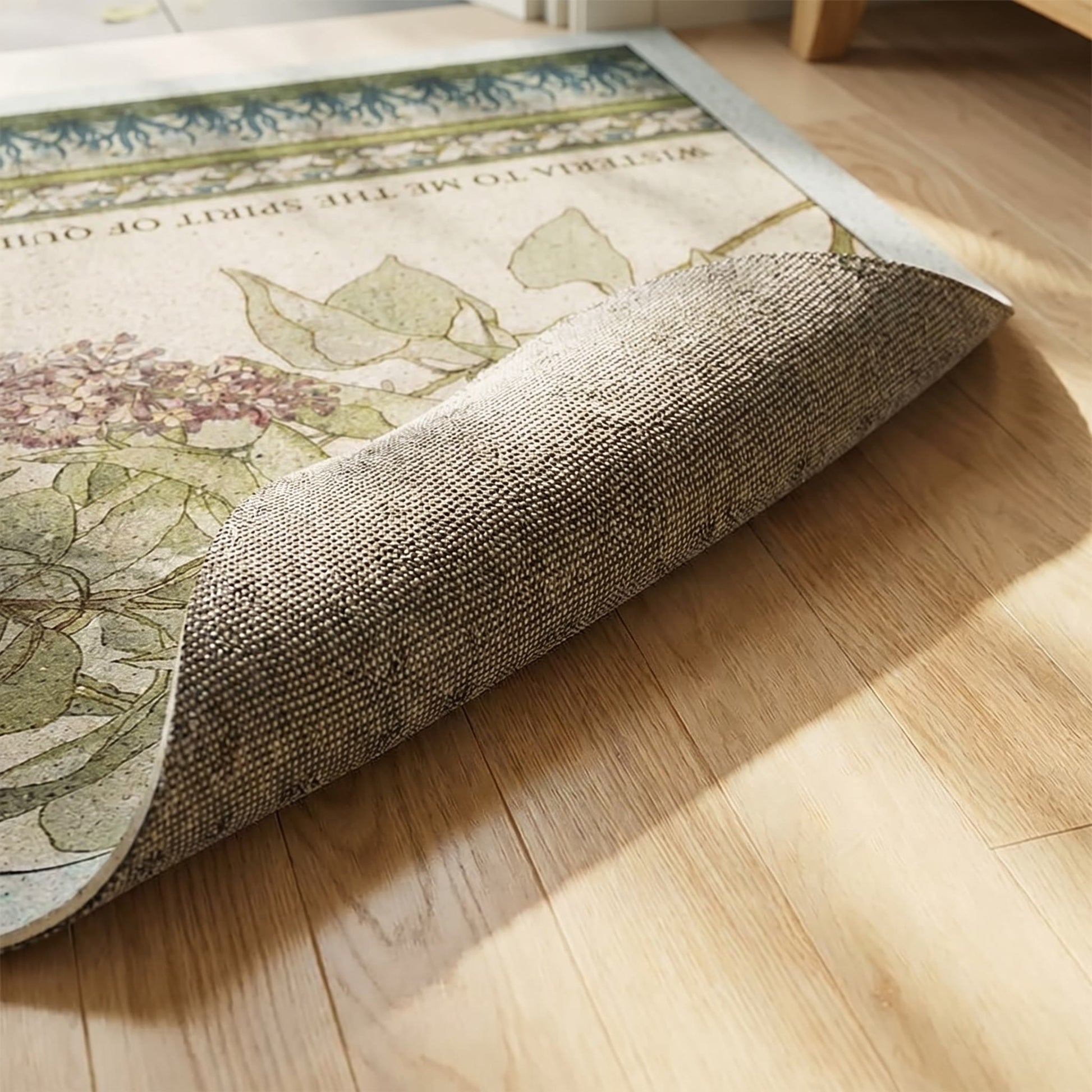 Tapis multi-usages Ownkoti Lilas à motifs floraux - image 3