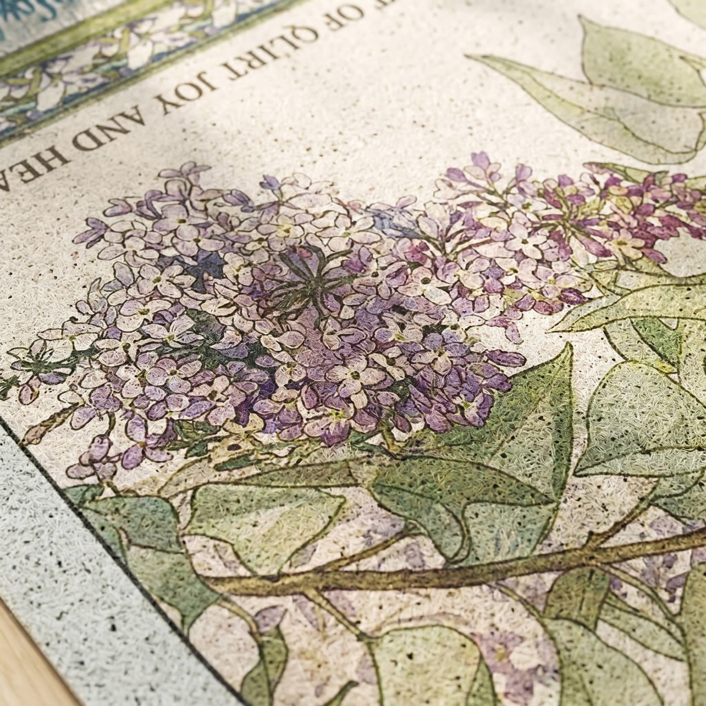 Tapis multi-usages Ownkoti Lilas à motifs floraux - image 4