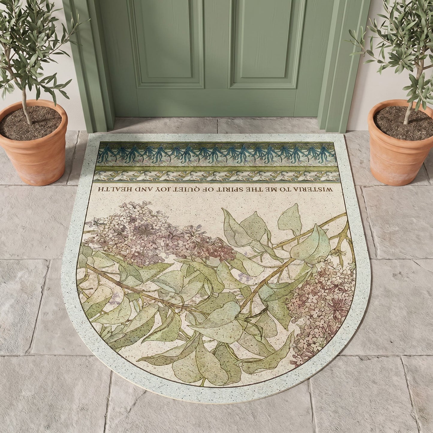 Tapis multi-usages Ownkoti Lilas à motifs floraux - image 1