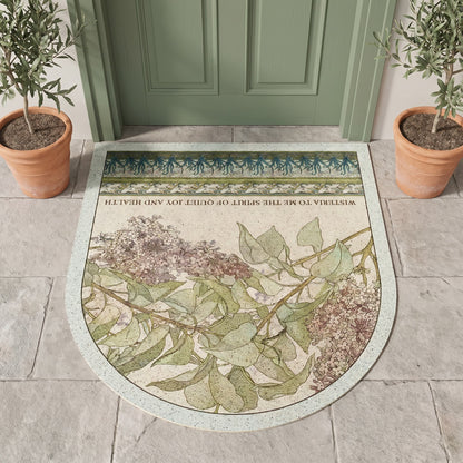 Tapis multi-usages Ownkoti Lilas à motifs floraux - image 1