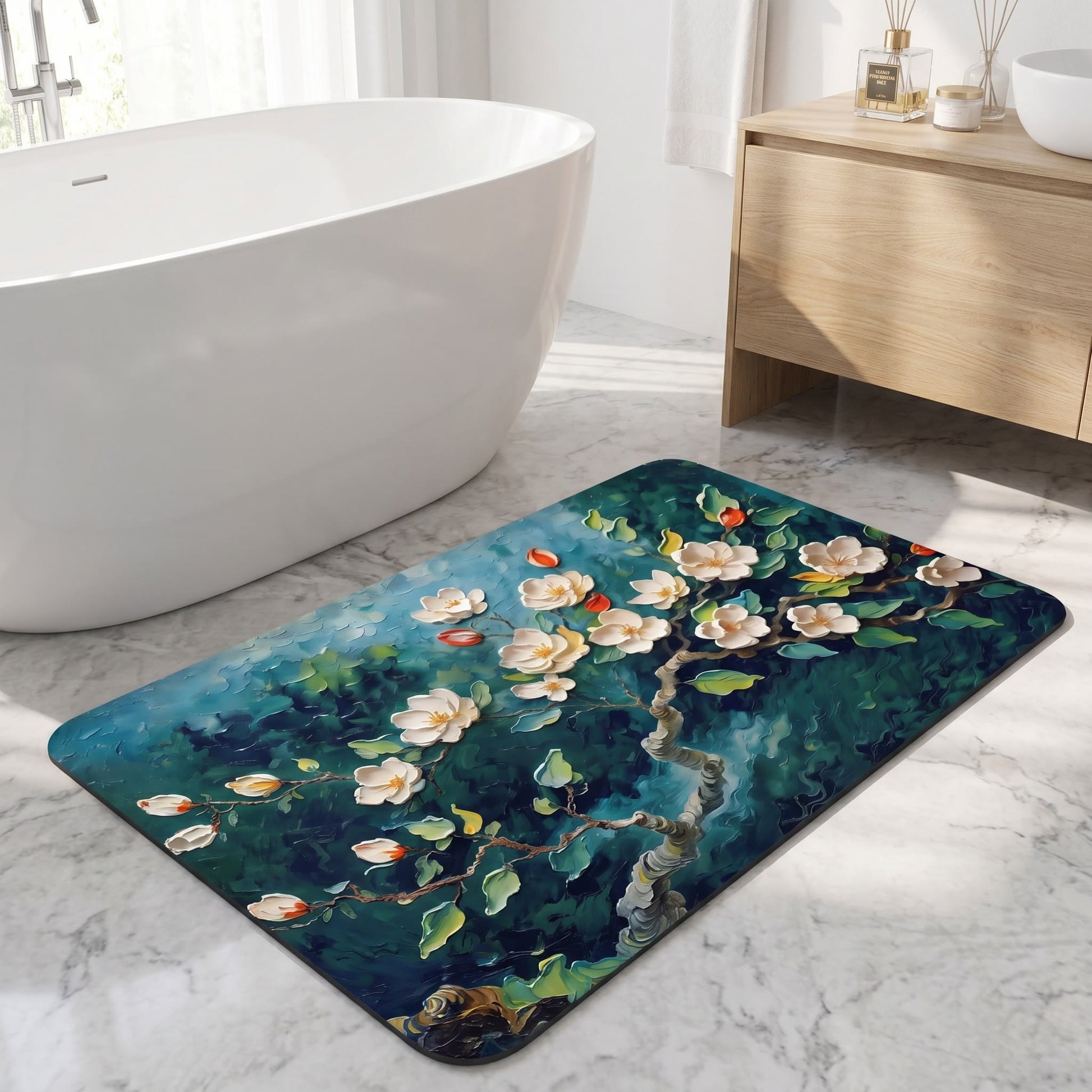 Tapis de salle de bain Ownkoti Impressionist Magnolia - image 2