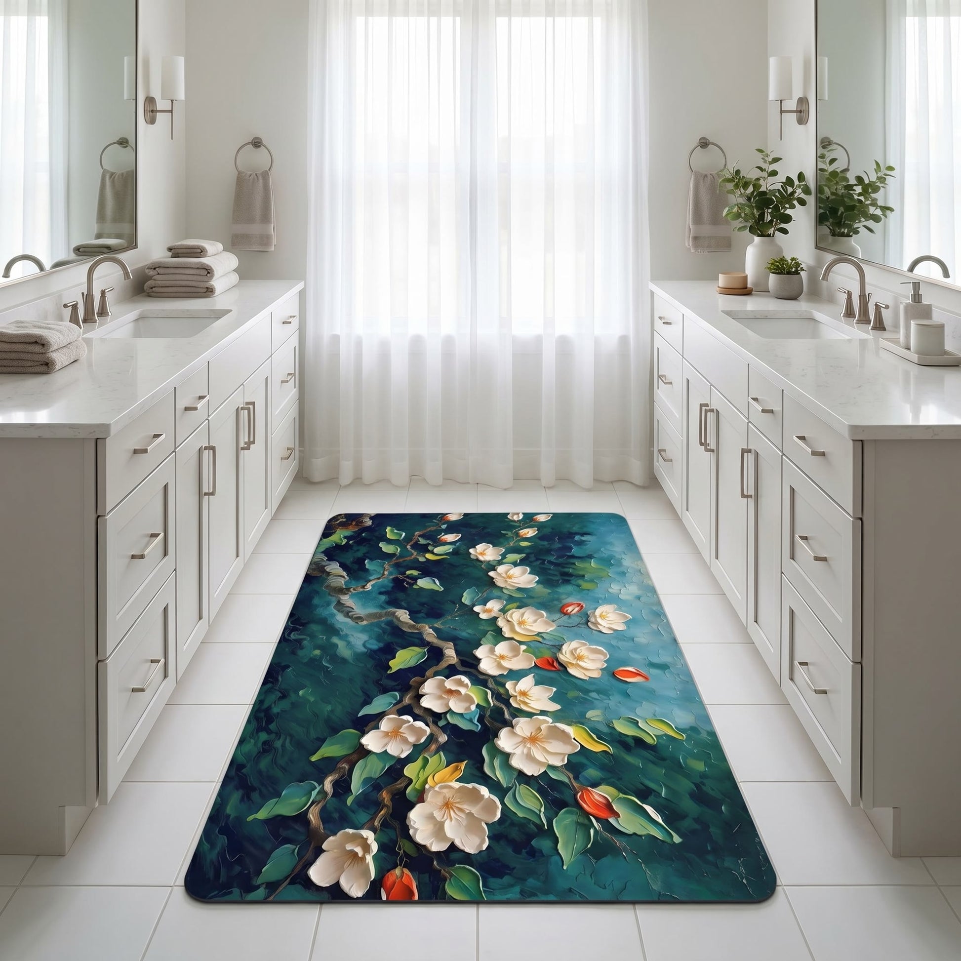 Tapis de salle de bain Ownkoti Impressionist Magnolia - image 1