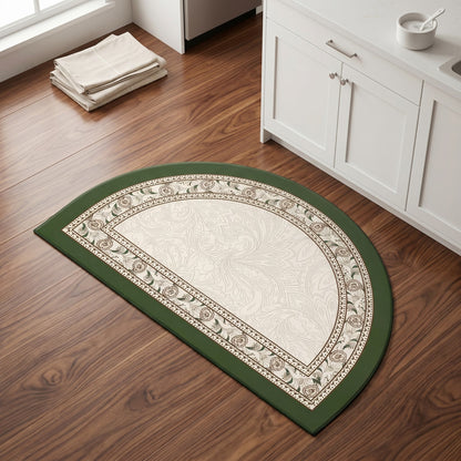 Tapis de salle de bain Ownkoti demi-lune à bordure florale vintage - image 2