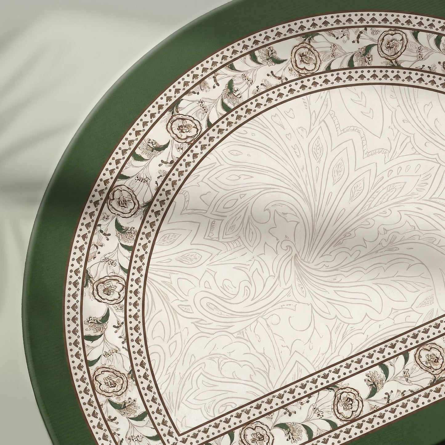 Tapis de salle de bain Ownkoti demi-lune à bordure florale vintage - image 4