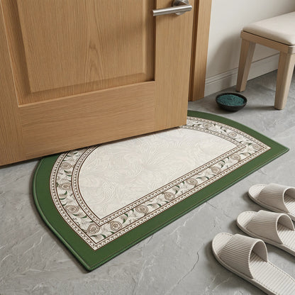 Tapis de salle de bain Ownkoti demi-lune à bordure florale vintage - image 3