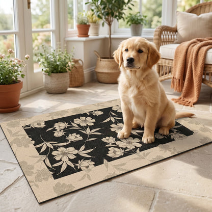 Tapis de bain Ownkoti Vintage Pivoine en terre de diatomées - image 1
