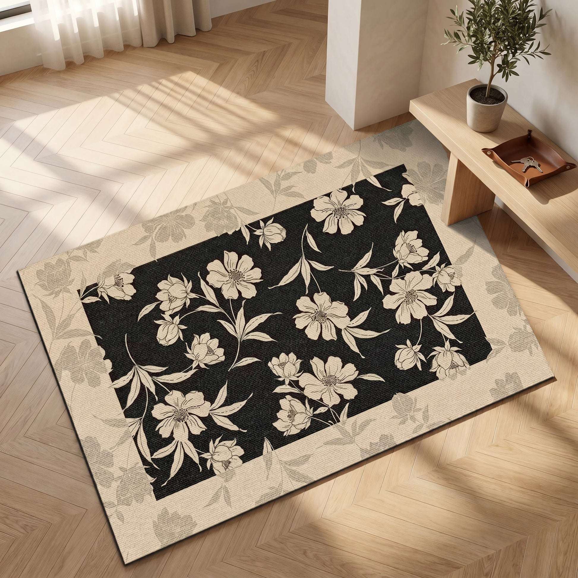 Tapis de bain Ownkoti Vintage Pivoine en terre de diatomées - image 3