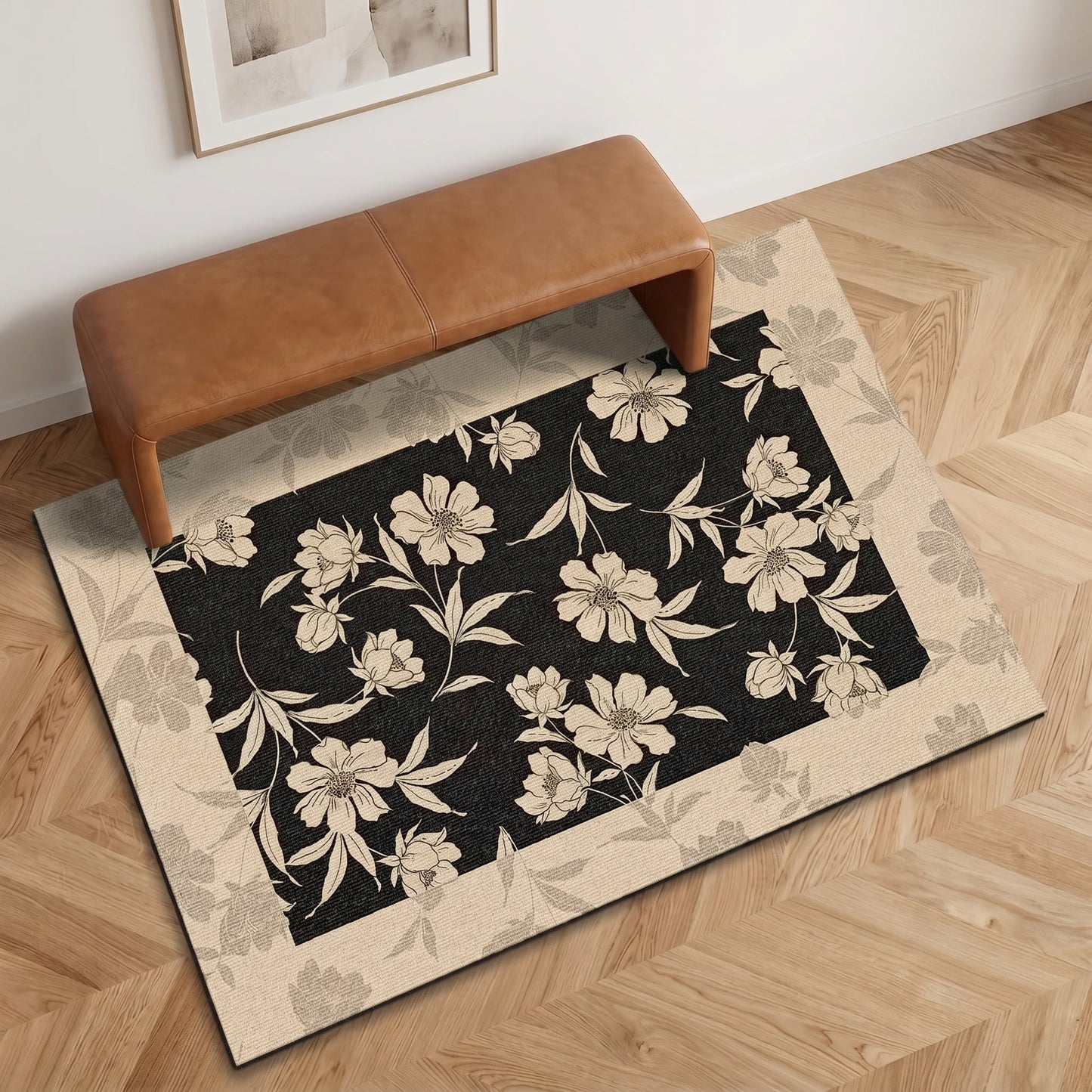 Tapis de bain Ownkoti Vintage Pivoine en terre de diatomées - image 2
