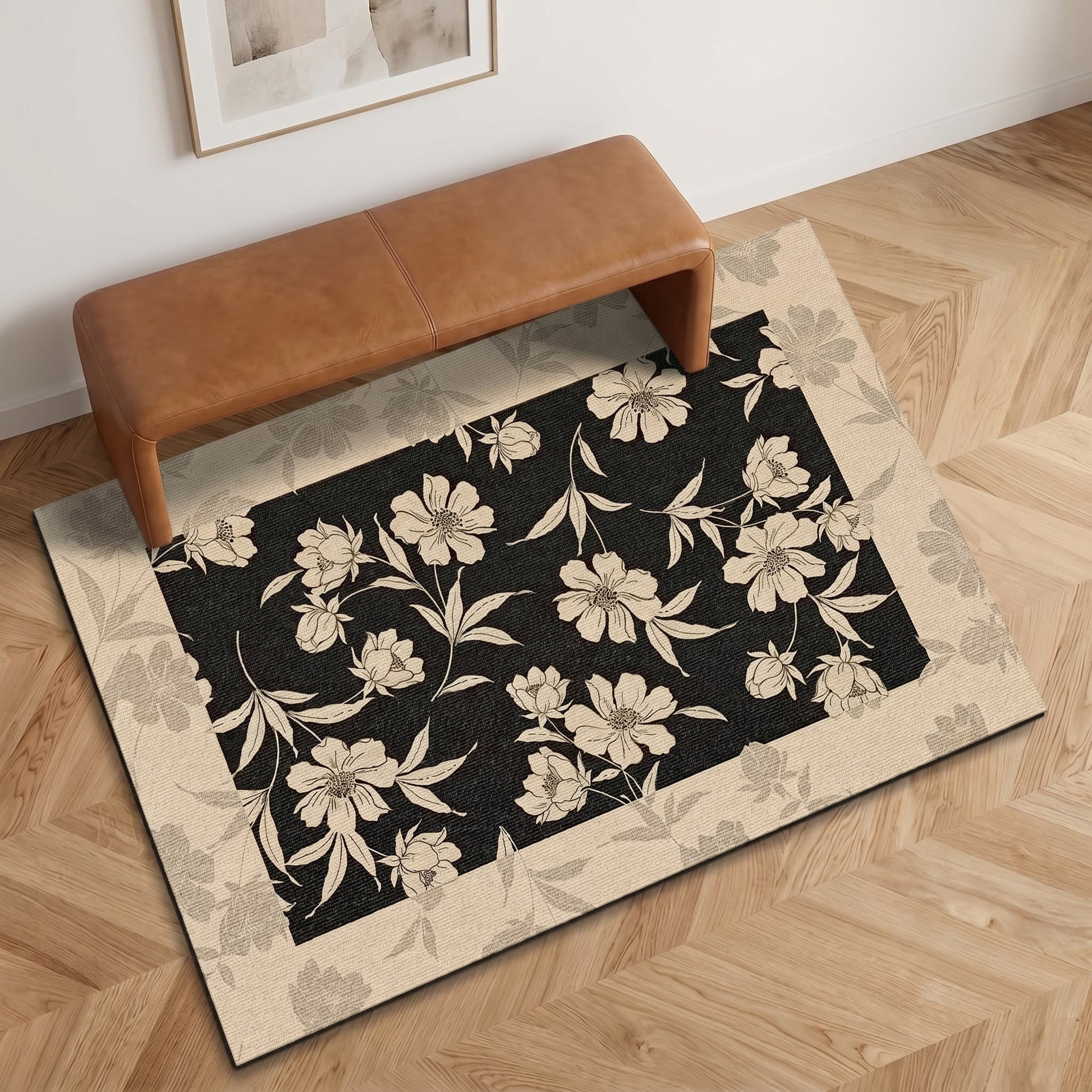 Tapis de bain Ownkoti Vintage Pivoine en terre de diatomées - image 2