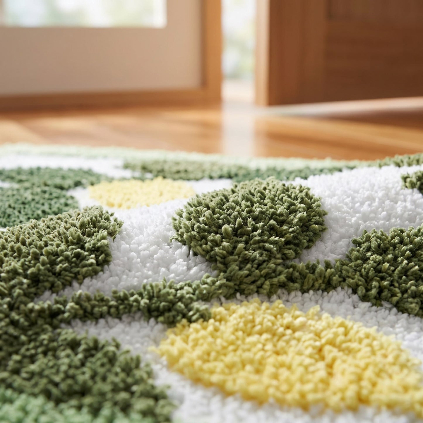 Tapis de bain Ownkoti à motifs de feuilles multicolores - image 4