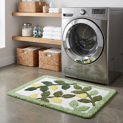 Tapis de bain Ownkoti à motifs de feuilles multicolores - image 3