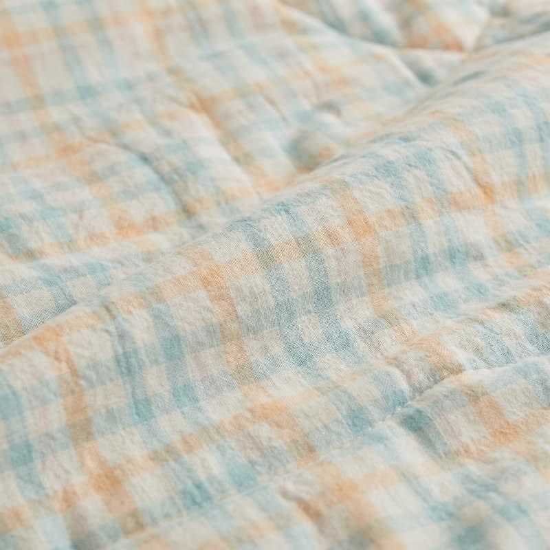 Couette en gaze de coton à carreaux pastel Ownkoti - image 4