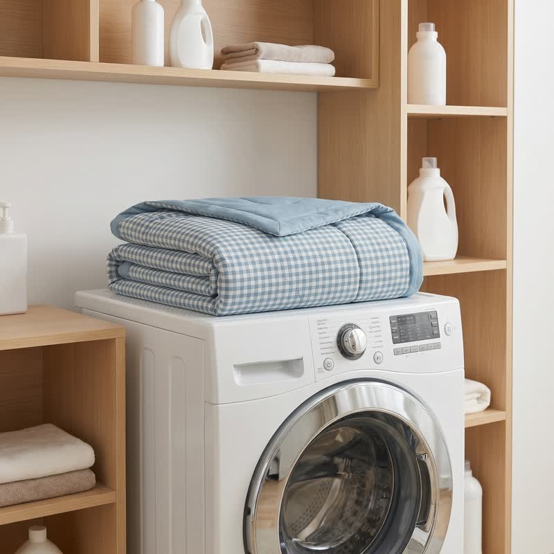 Couette en gaze de coton à carreaux vichy classique Ownkoti - image 3