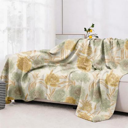 Couette en gaze de coton à motifs botaniques rétro Ownkoti - image 4