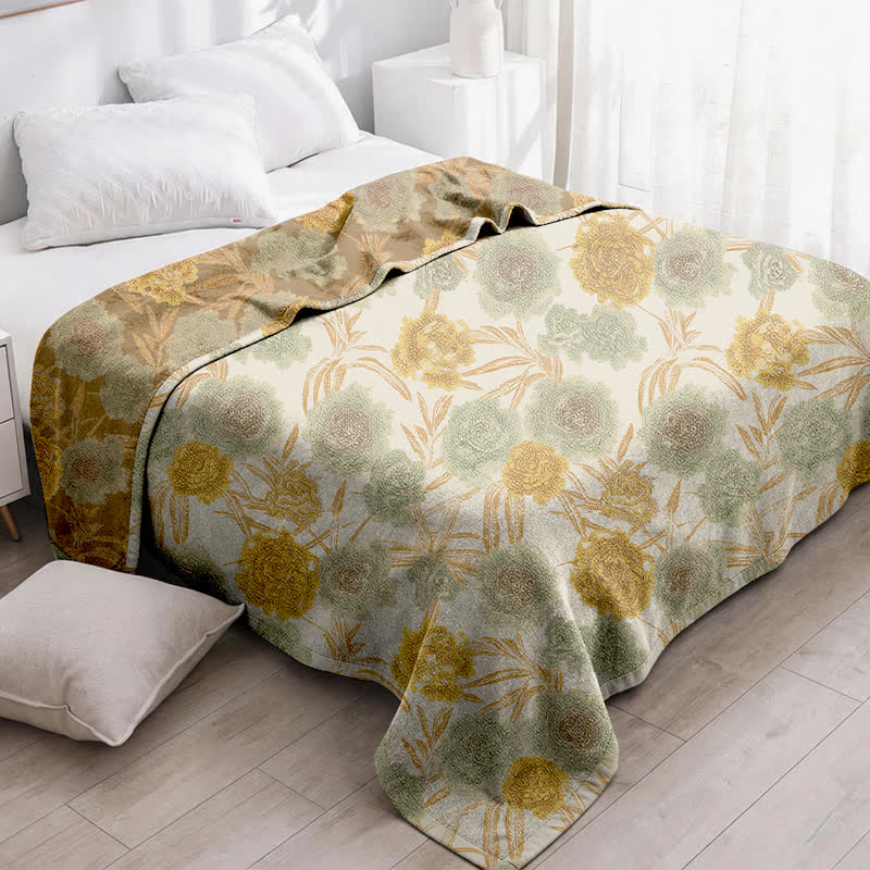 Couette en gaze de coton à motifs botaniques rétro Ownkoti - image 2