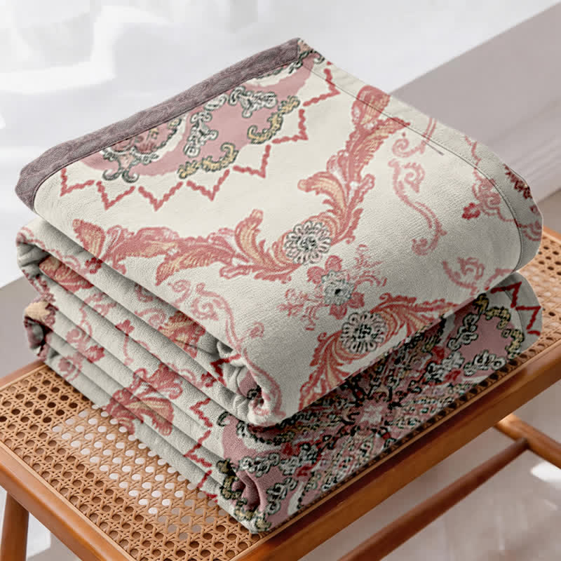 Couette en gaze de coton à motifs floraux ornés vintage Ownkoti - image 3