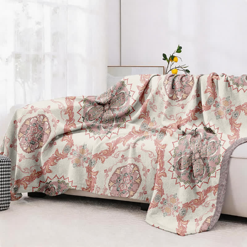 Couette en gaze de coton à motifs floraux ornés vintage Ownkoti - image 4