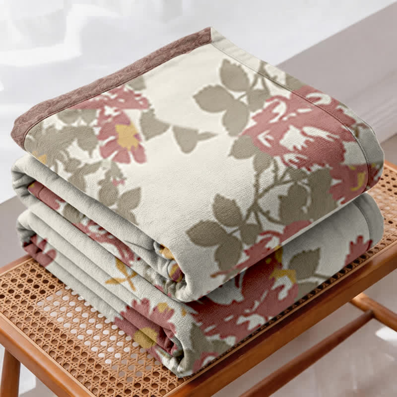 Couette en gaze de coton à motif floral rose vintage Ownkoti - image 3