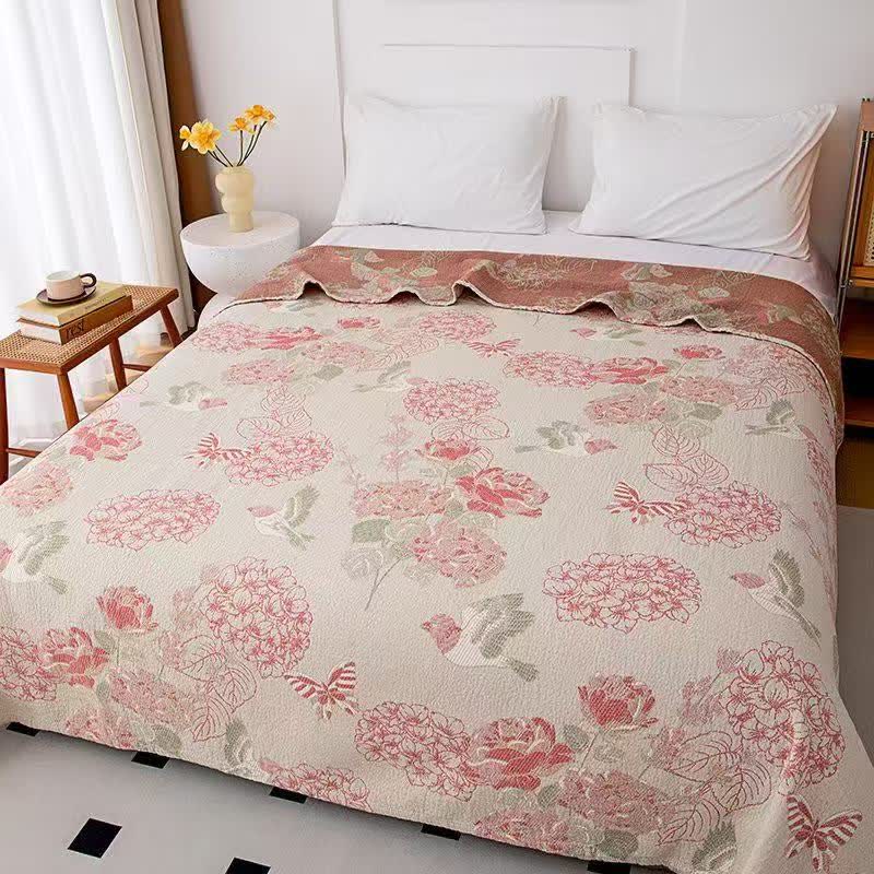 Couette jacquard Ownkoti Beanpaste rose hortensia - Reine - image 0