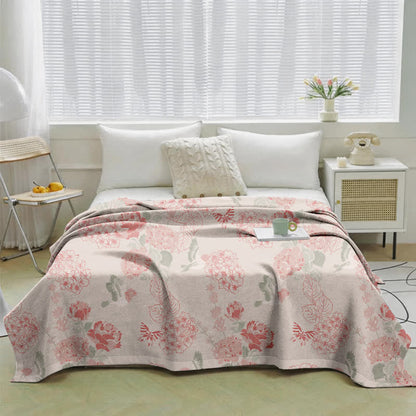 Couette jacquard Ownkoti Beanpaste rose hortensia - image 1