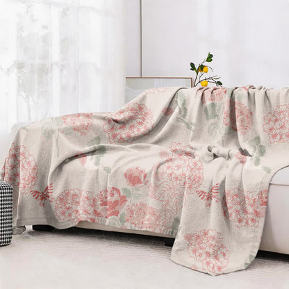 Couette jacquard Ownkoti Beanpaste rose hortensia - image 4