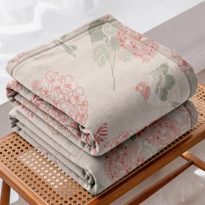 Couette jacquard Ownkoti Beanpaste rose hortensia - image 3