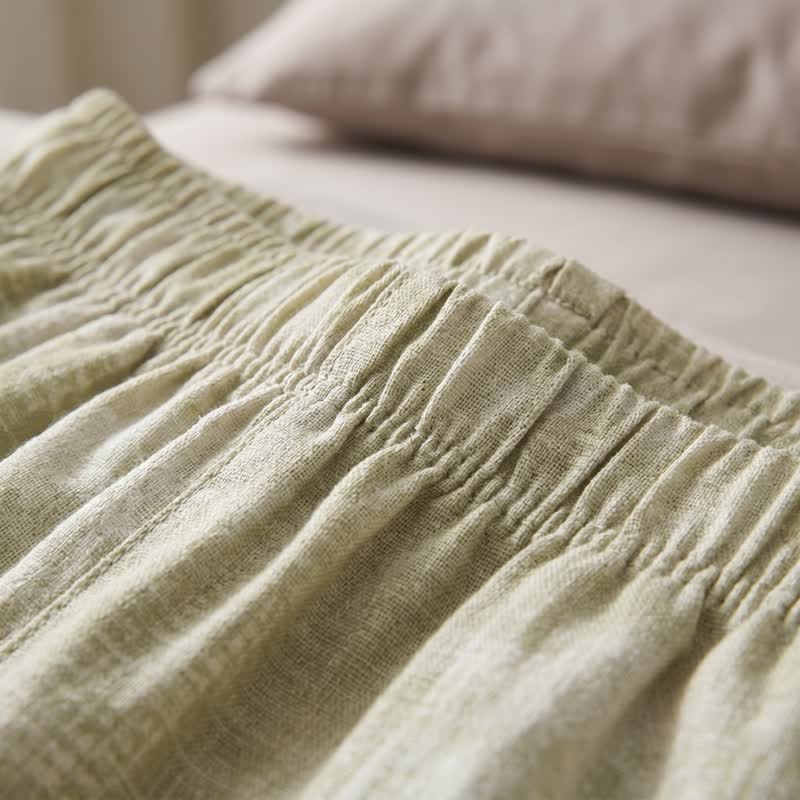 Ensemble de vêtements d'intérieur Ownkoti à boutons floraux légers et vichy subtils - image 7