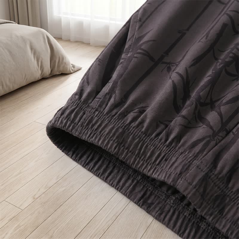 Ensemble de vêtements d'intérieur Ownkoti 100 % coton à boutons en bambou foncé - image 6