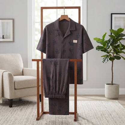 Ensemble de vêtements d'intérieur Ownkoti 100 % coton à imprimé lapin et botanique - image 1