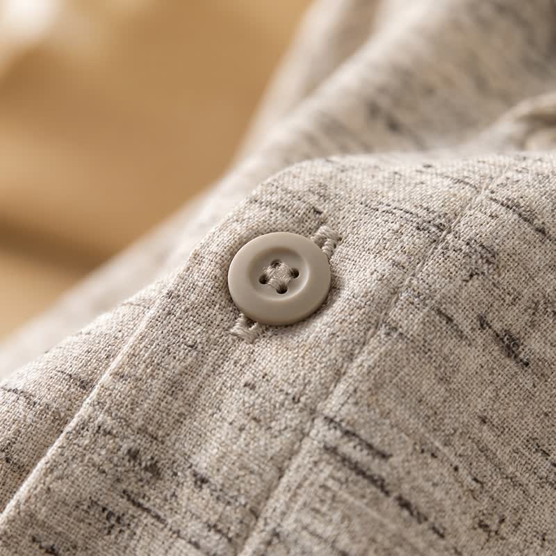 Ensemble de vêtements d'intérieur à boutons en coton chiné Ownkoti - image 6