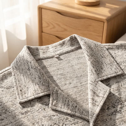 Ensemble de vêtements d'intérieur à boutons en coton chiné Ownkoti - image 4