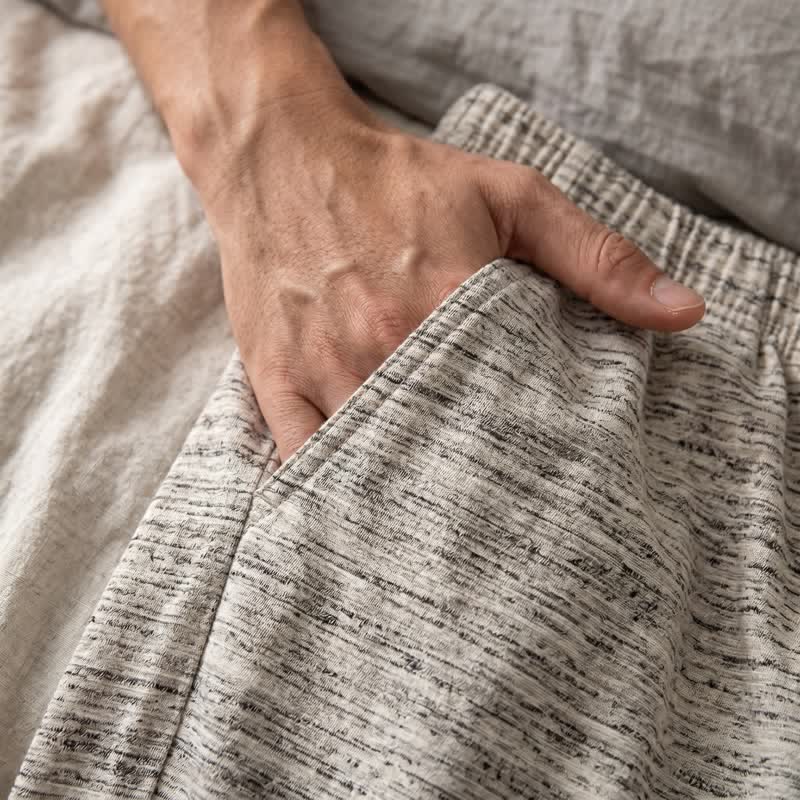 Ensemble de vêtements d'intérieur à boutons en coton chiné Ownkoti - image 5