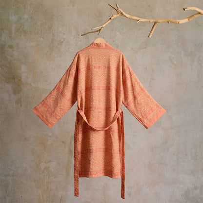 Kimono en coton à imprimé géométrique ethnique Ownkoti - image 1