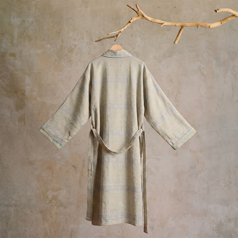 Kimono en coton à imprimé géométrique ethnique Ownkoti - image 13
