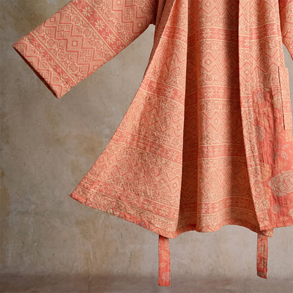 Kimono en coton à imprimé géométrique ethnique Ownkoti - image 4