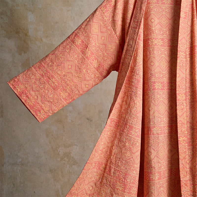 Kimono en coton à imprimé géométrique ethnique Ownkoti - image 3