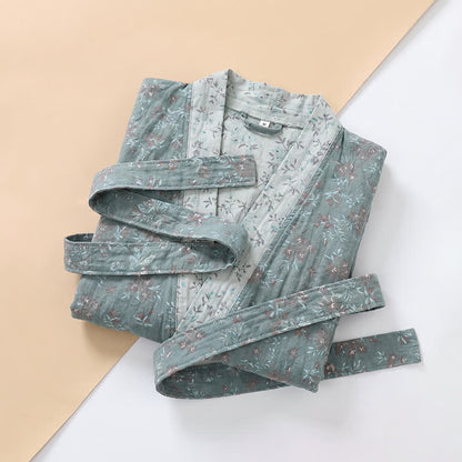Kimono réversible en coton à motif floral Ownkoti - image 11