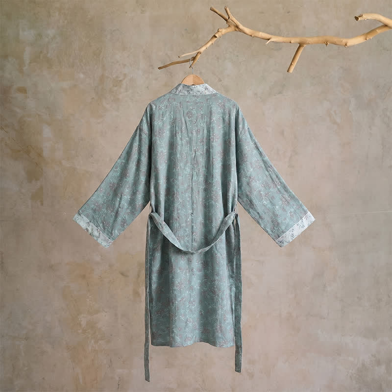 Kimono réversible en coton à motif floral Ownkoti - image 10