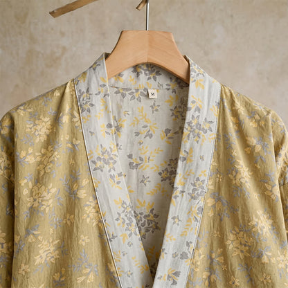 Kimono réversible en coton à motif floral Ownkoti - image 3