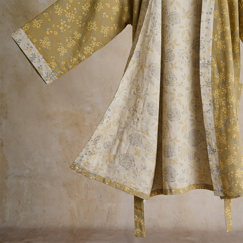 Kimono réversible en coton à motif floral Ownkoti - image 4