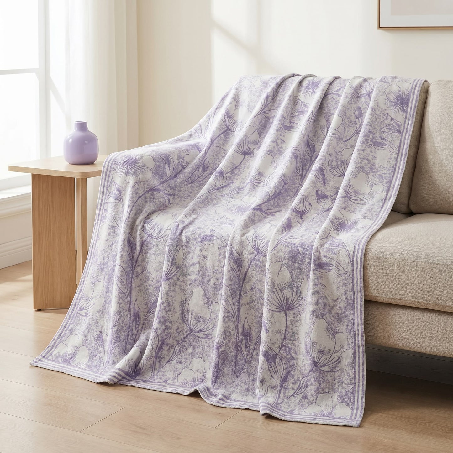 Couette en gaze de coton à motif floral multicolore Ownkoti - image 3