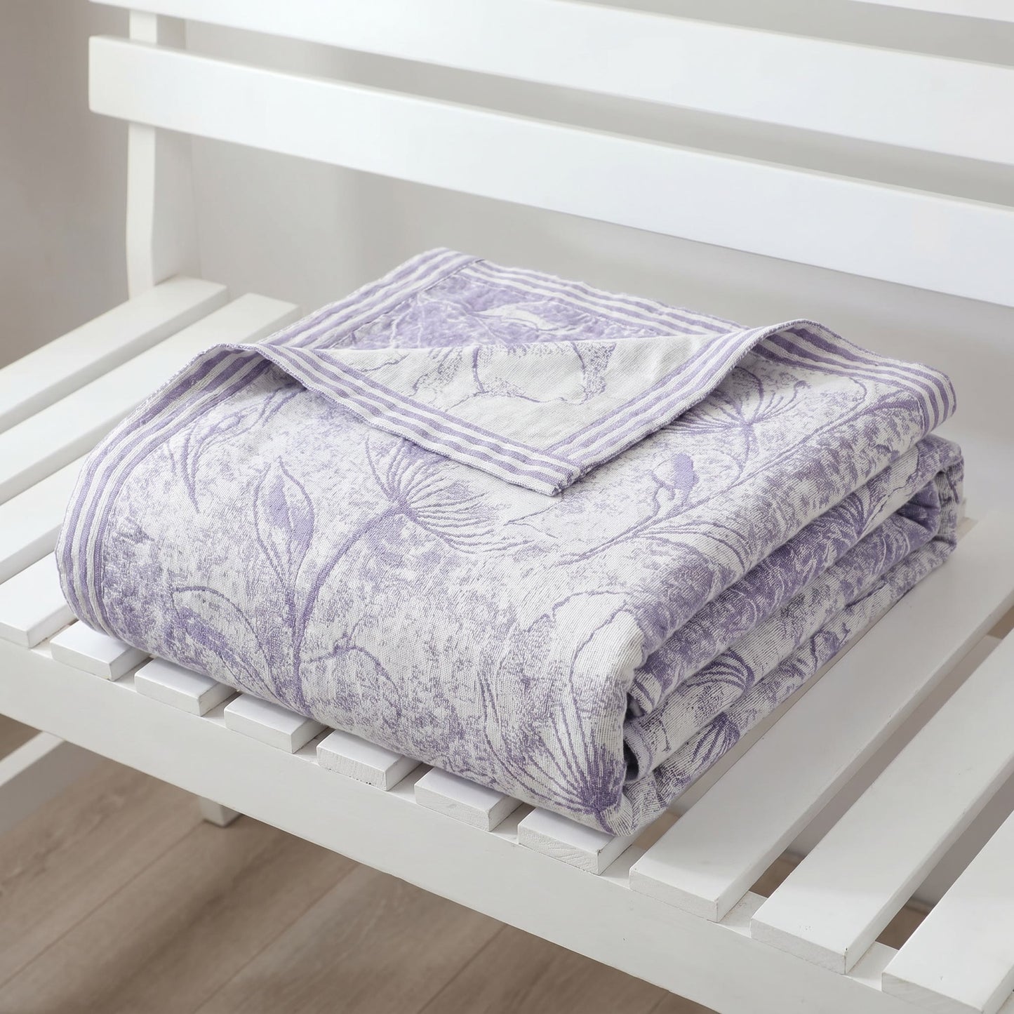 Couette en gaze de coton à motif floral multicolore Ownkoti - image 4