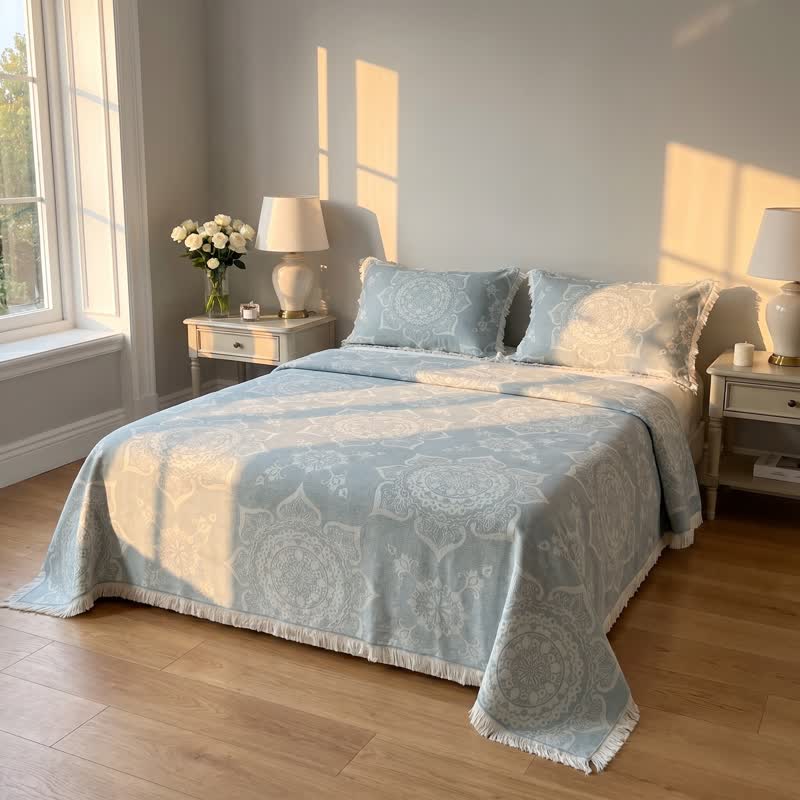 Couette en gaze de coton à motif mandala multicolore Ownkoti - image 1