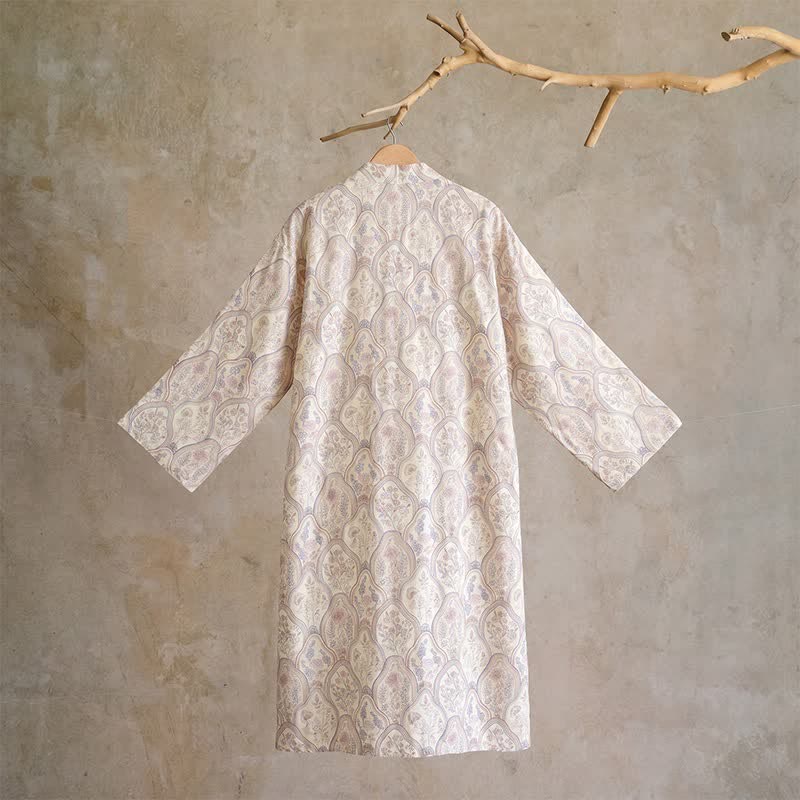 Peignoir kimono bohème vintage en gaze de coton - image 10