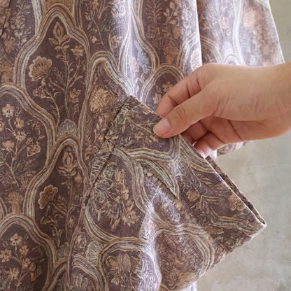 Peignoir kimono bohème vintage en gaze de coton - image 7