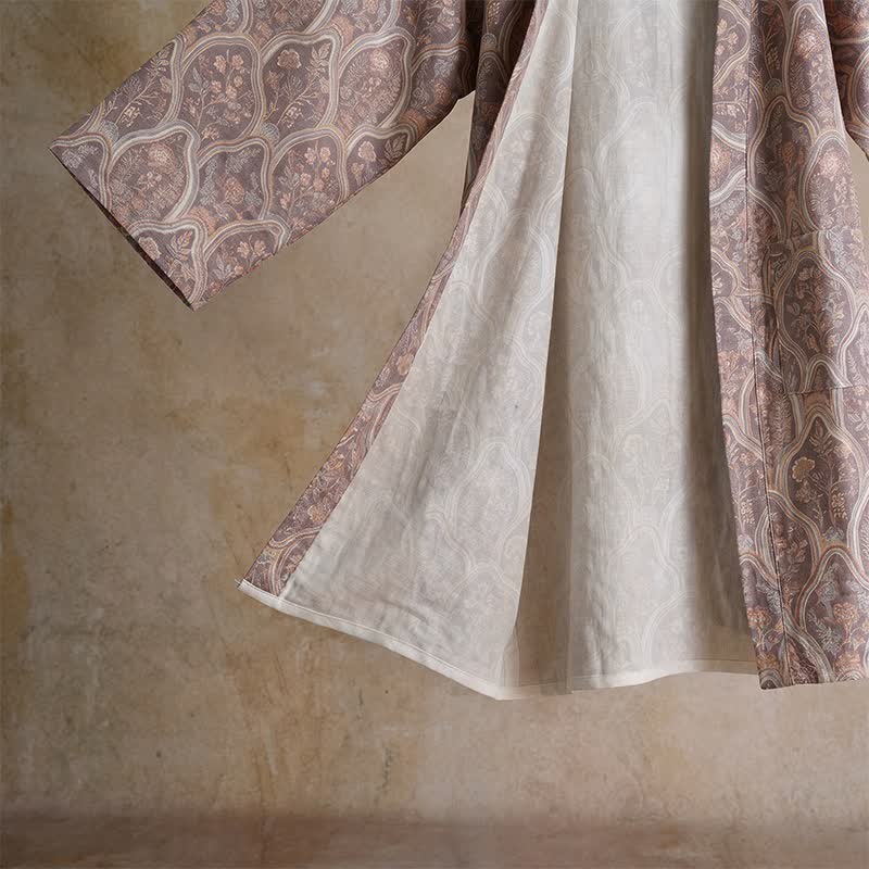 Peignoir kimono bohème vintage en gaze de coton - image 5