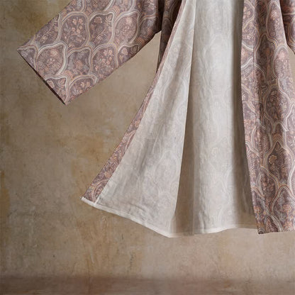 Peignoir kimono bohème vintage en gaze de coton - image 5